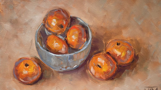 Oranges Original Still Life Oil Painting Artwork For Sale