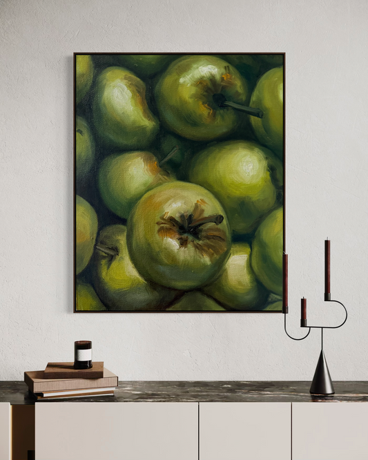 Green Apples Original Oil Painting Artwork For Sale