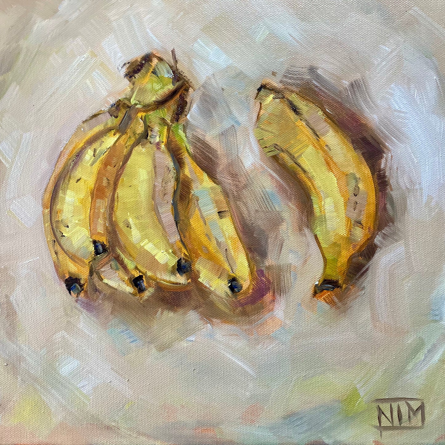 Bananas Original Still Life Oil Painting Artwork For Sale