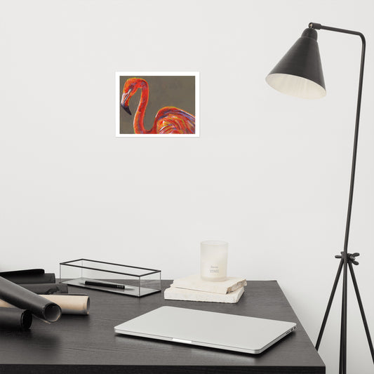 Flamingo Gouache Bird Painting Artwork Art Print For Sale