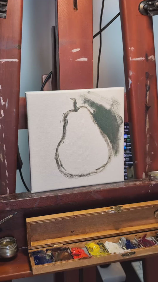 A Pear Original Still Life Oil Painting Artwork For Sale