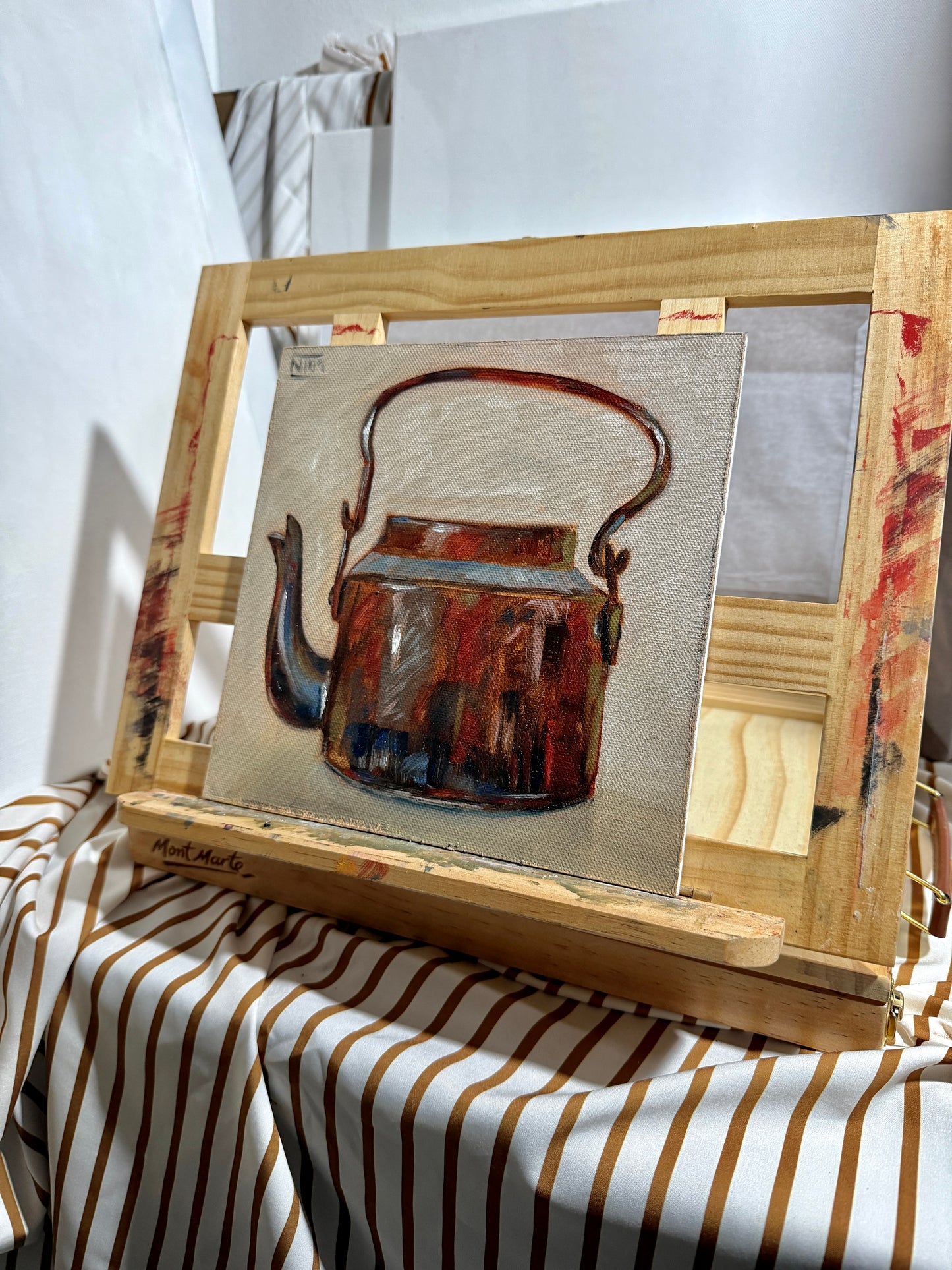 Rusty Kettle Original Oil Painting Artwork For Sale