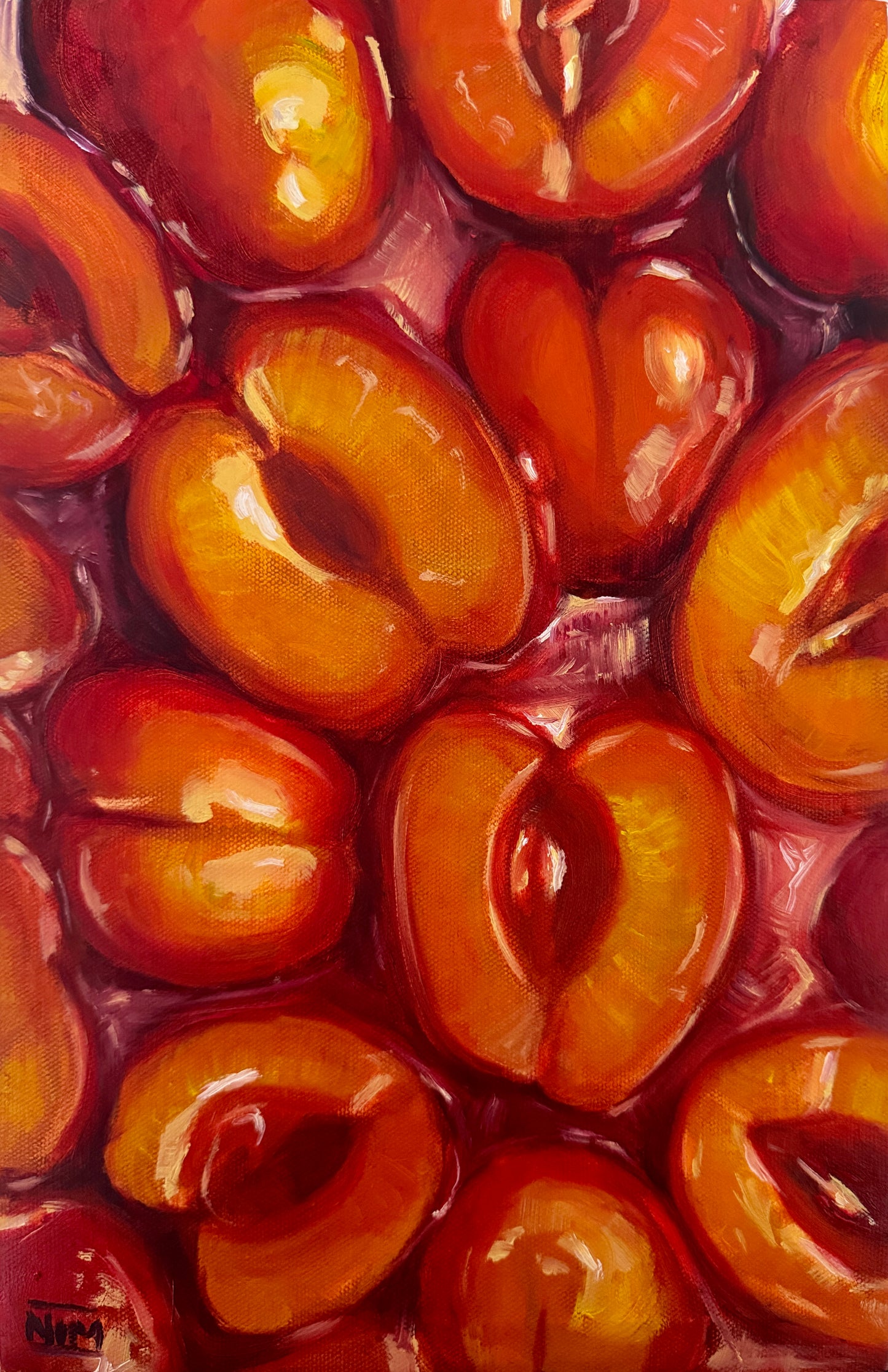 Peaches Original Oil Painting Artwork For Sale
