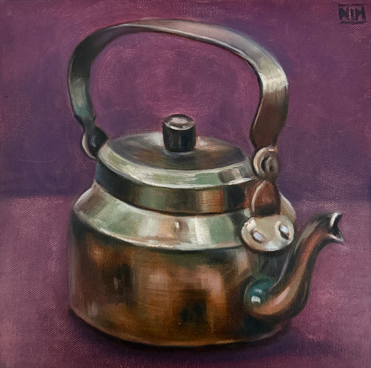 Silver Kettle 002 - Original Oil Painting Artwork For Sale