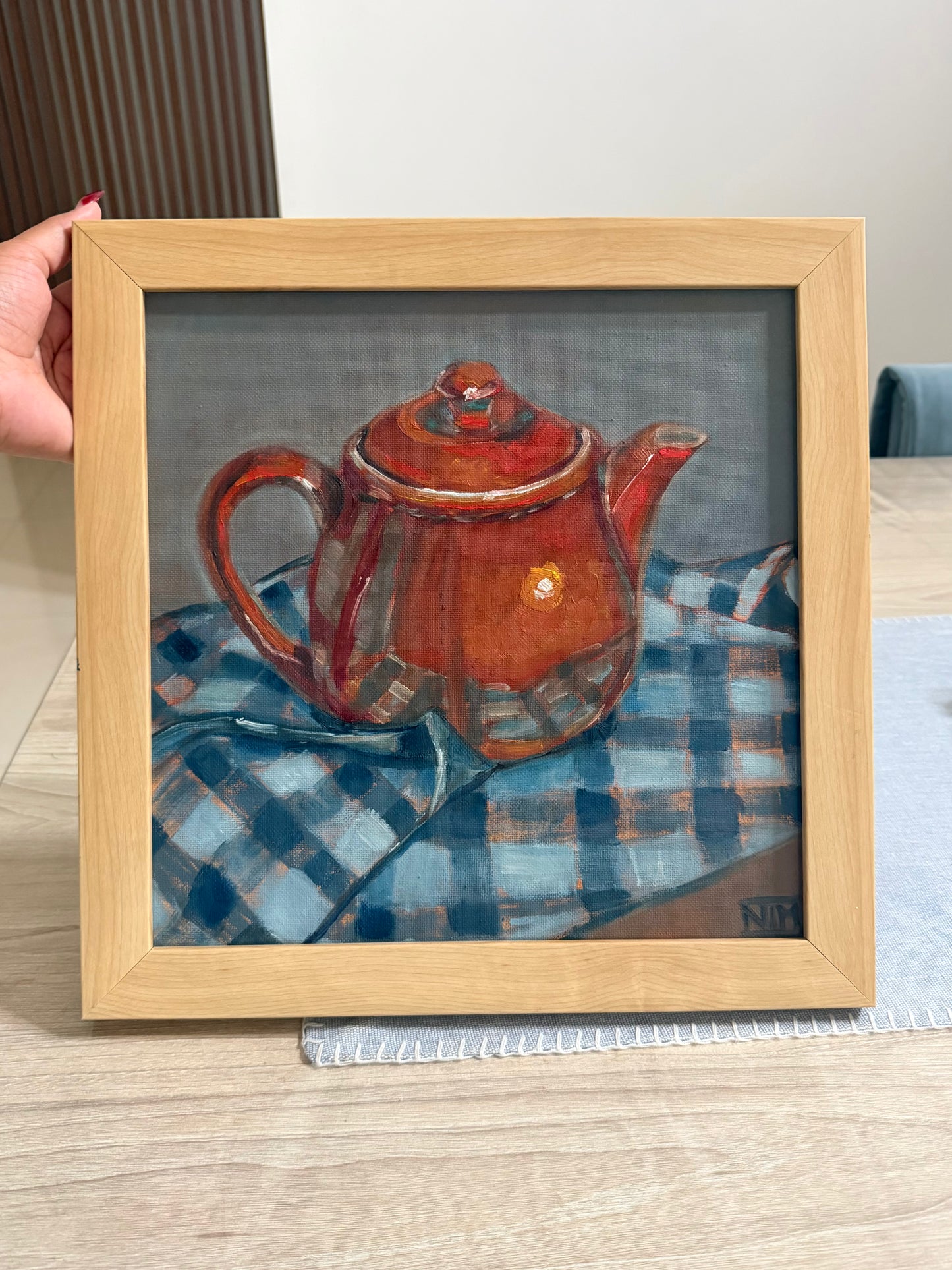 Orange Teapot Original Oil Painting Artwork For Sale