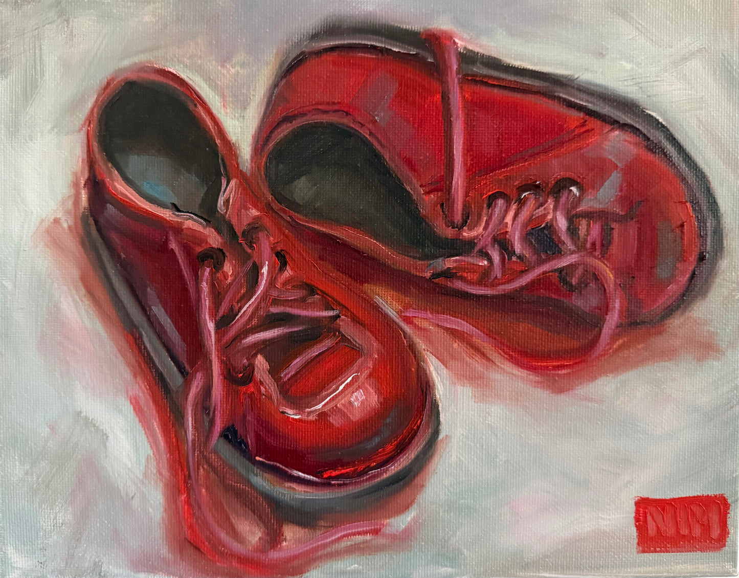 Red Shoes Original Oil Painting Artwork For Sale