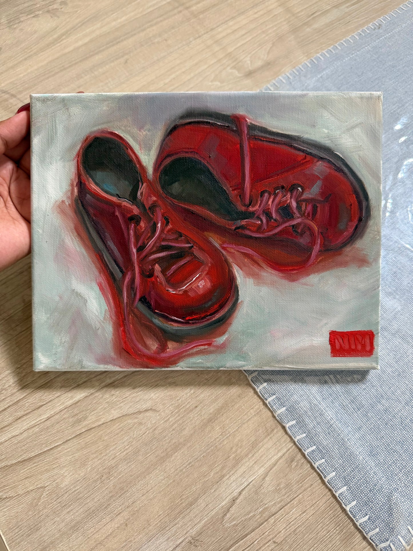 Red Shoes Original Oil Painting Artwork For Sale