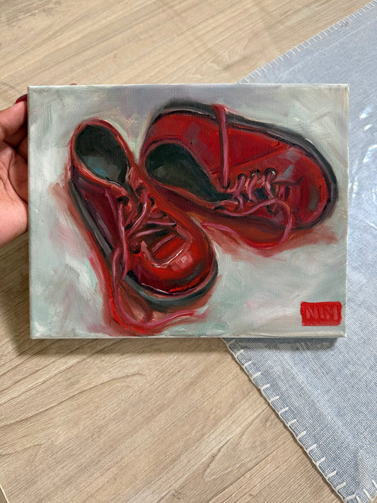 Red Shoes Original Oil Painting Artwork For Sale