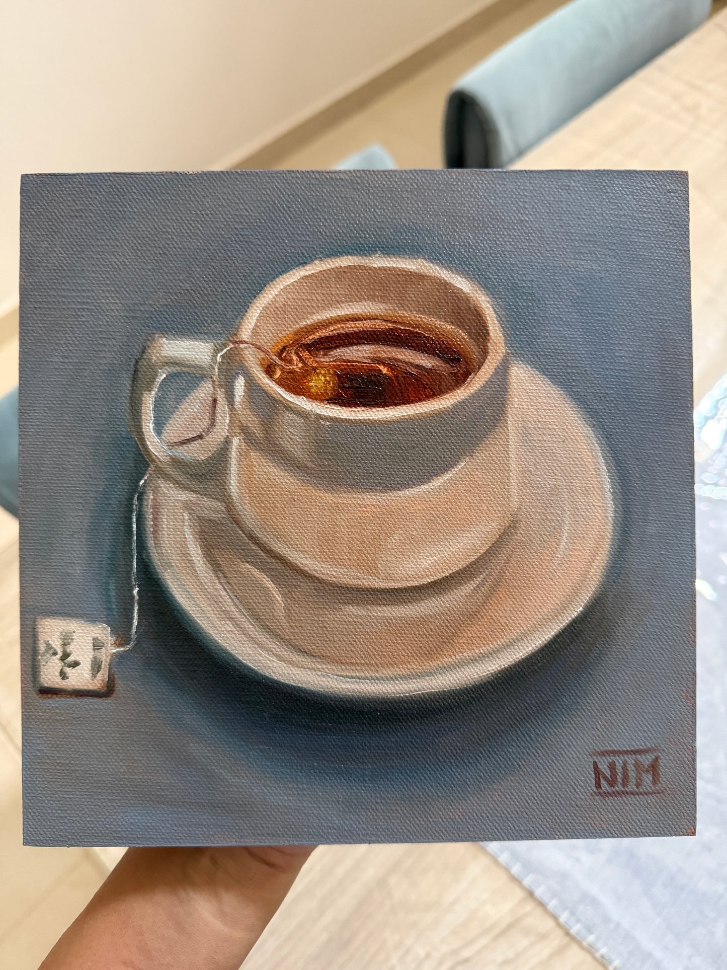 Tea Cup Original Oil Painting Artwork For Sale