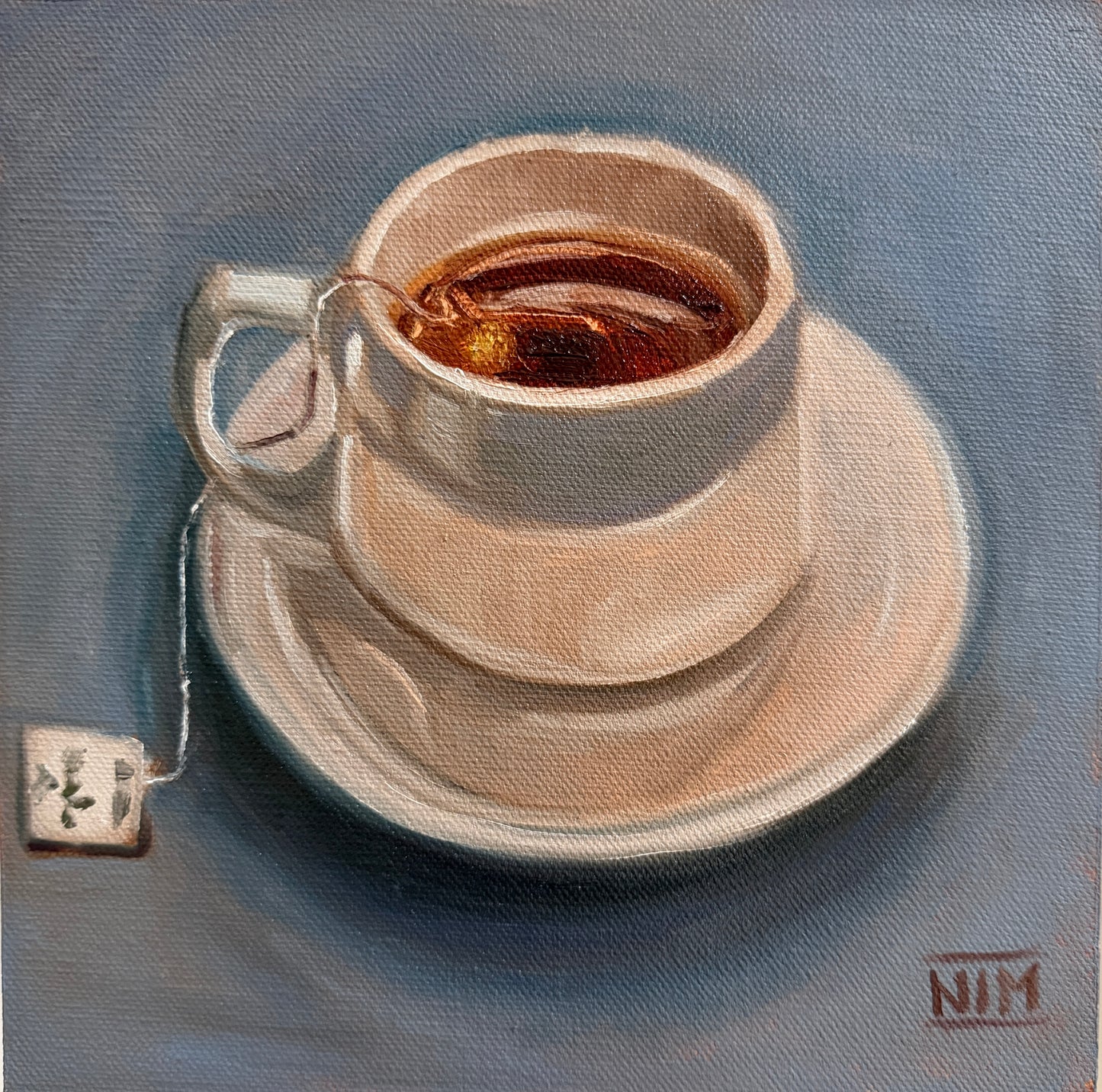 Tea Cup Original Oil Painting Artwork For Sale