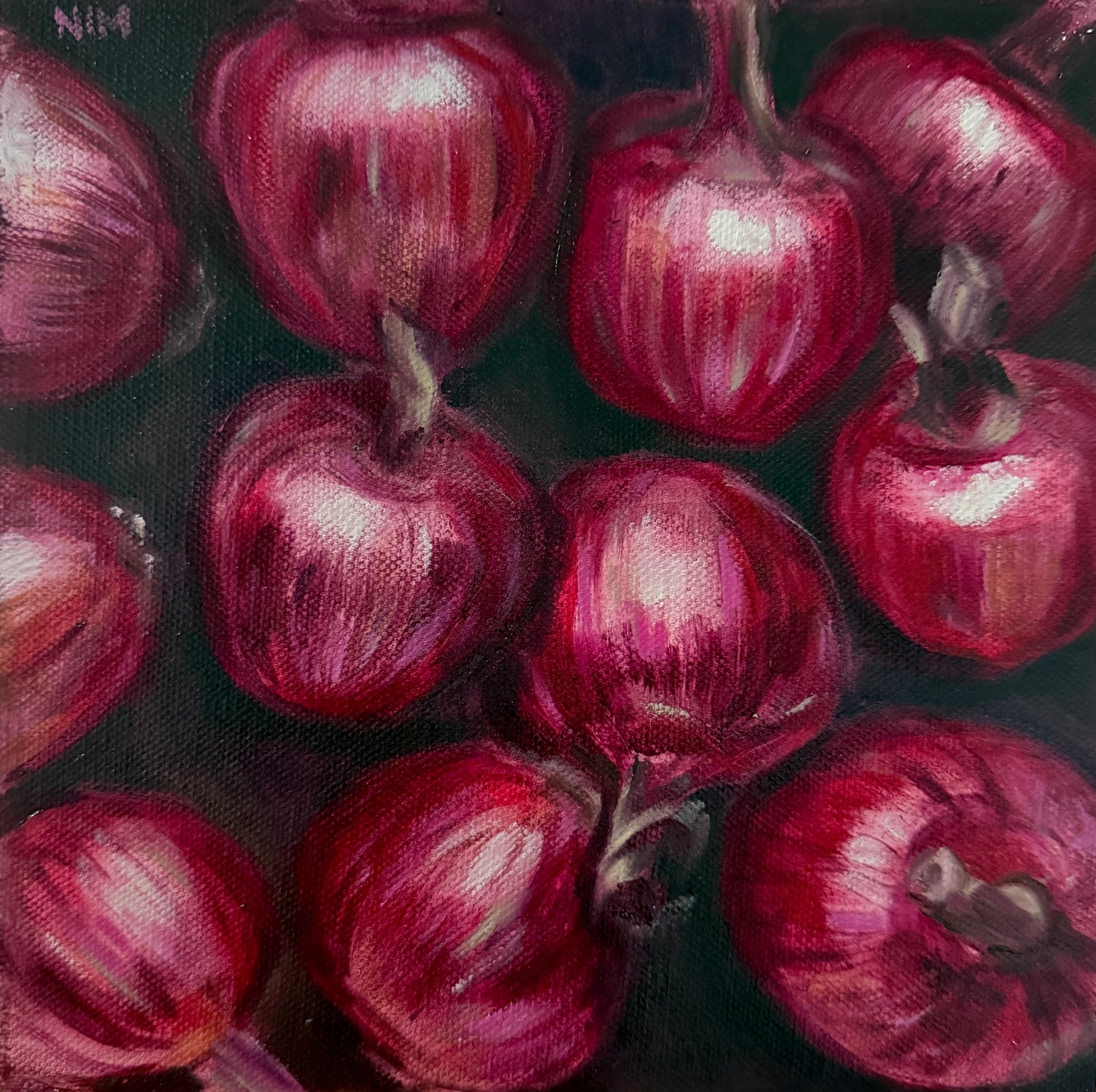 Onions Original Oil Painting Artwork For Sale