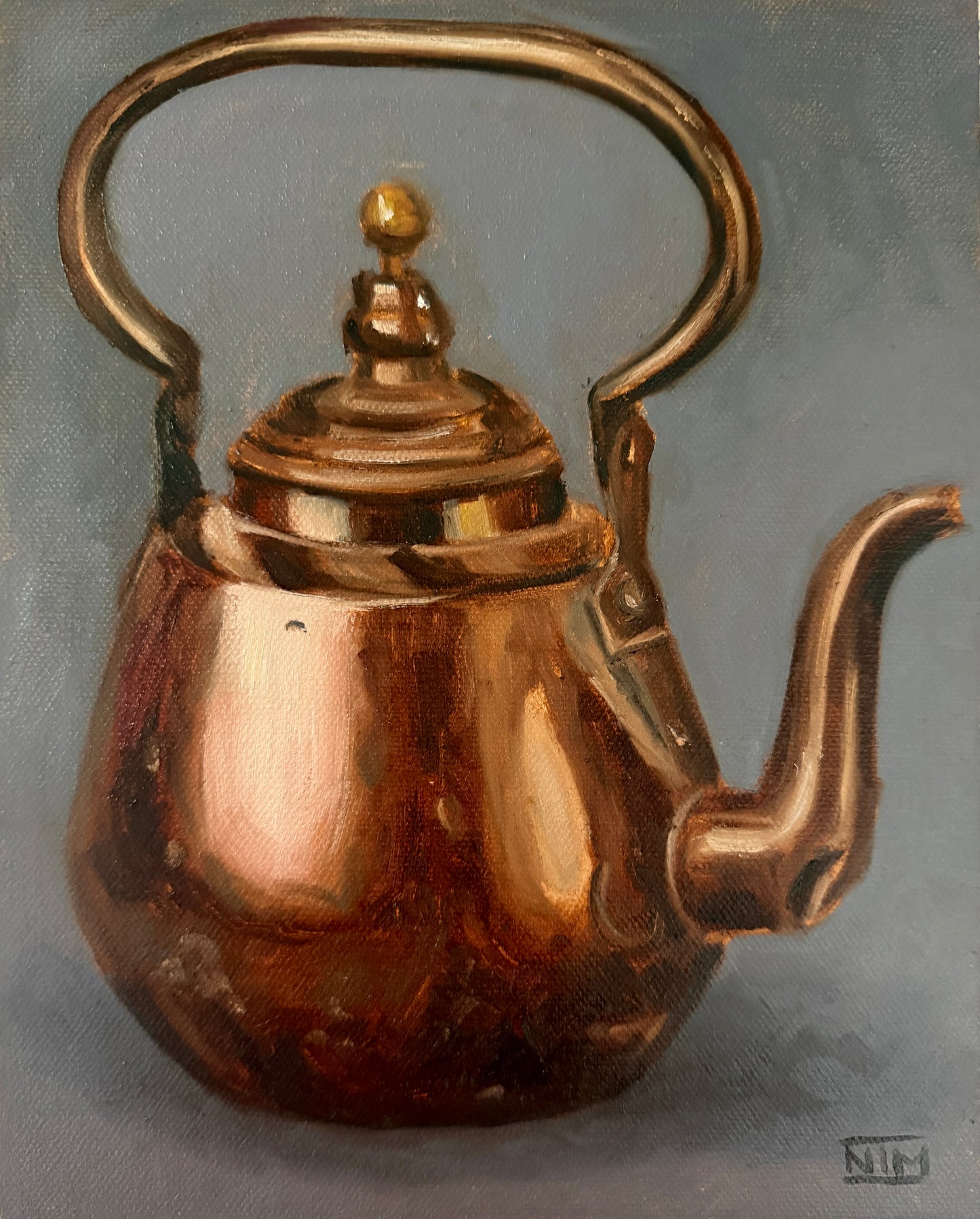 Copper Kettle Original Oil Painting Artwork For Sale