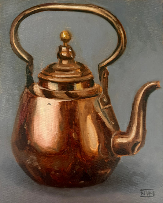 Copper Kettle Original Oil Painting Artwork For Sale
