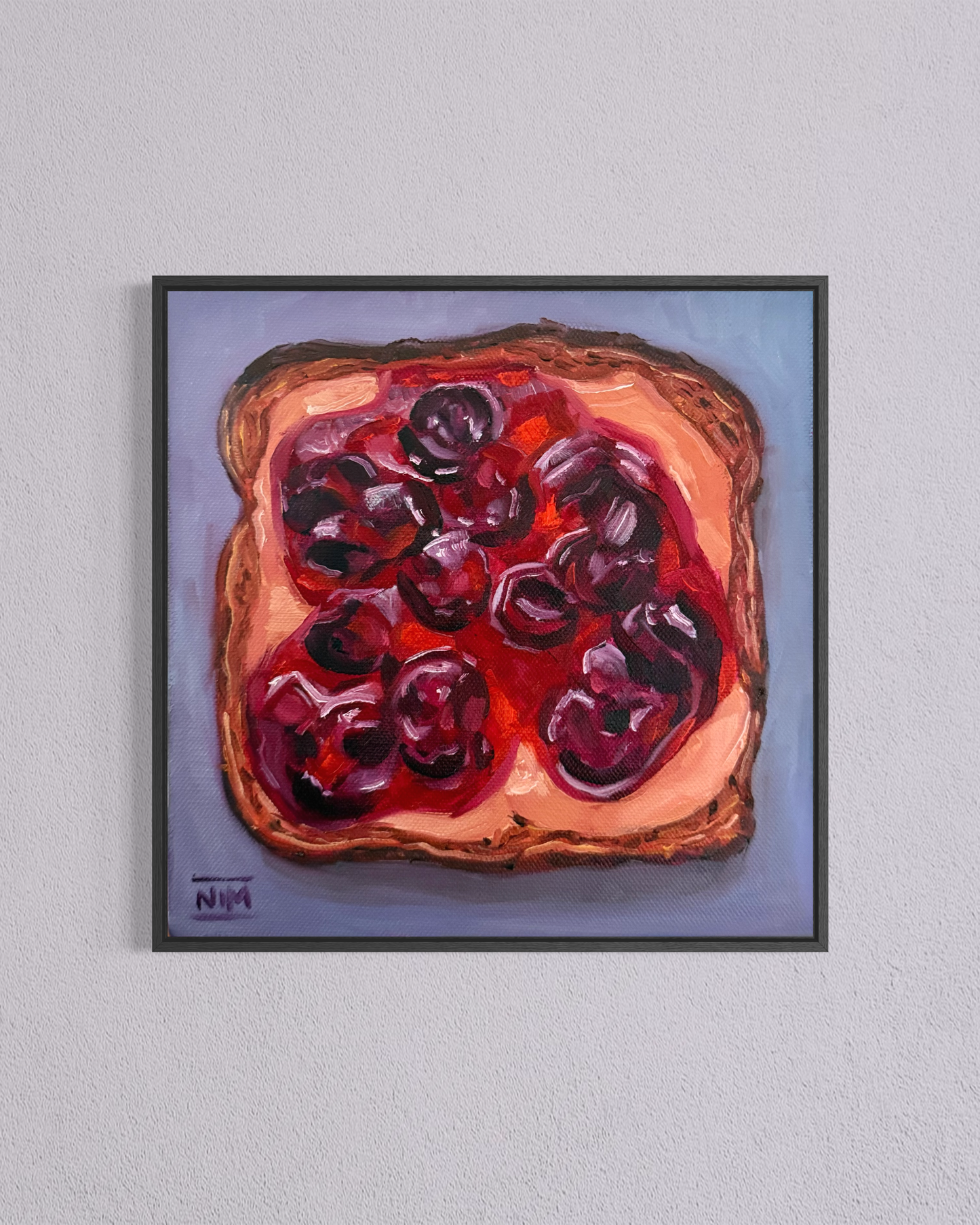 Blueberry Sandwich Original Oil Painting Artwork For Sale