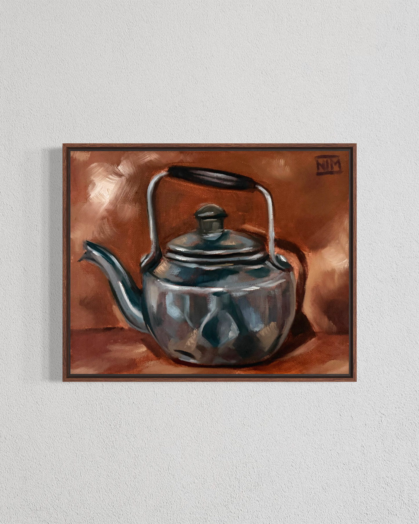 Silver Kettle Original Oil Painting Artwork For Sale
