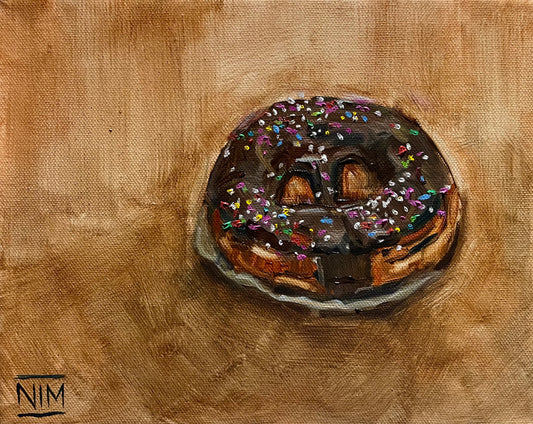 Donut Original Still Life Oil Painting Artwork For Sale