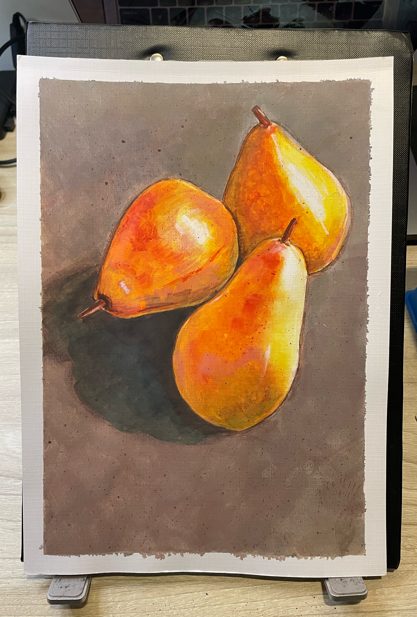 Pears Original Gouache Still Life Painting Artwork For Sale