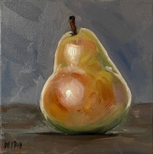 A Pear Original Still Life Oil Painting Artwork For Sale