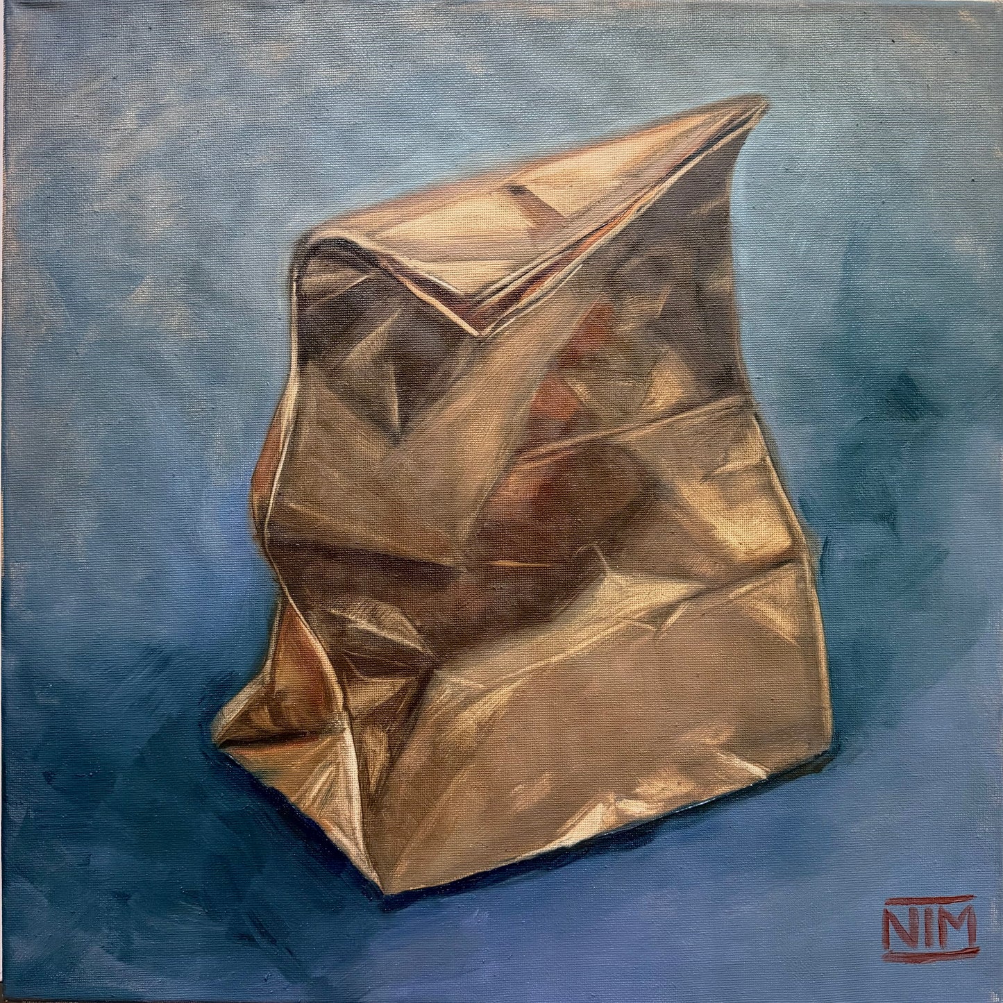 Brown Paper Bag Original Oil Painting Artwork For Sale