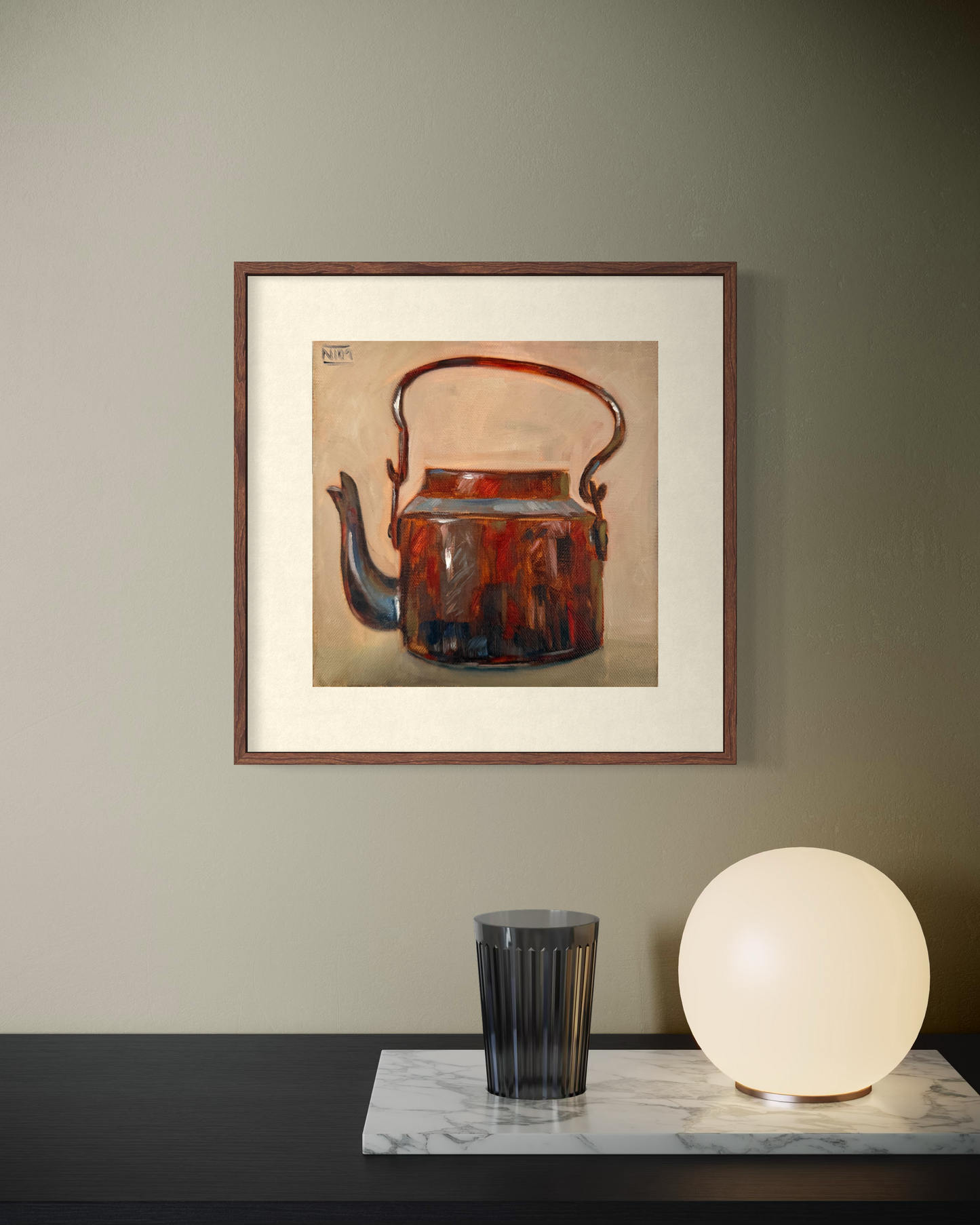 Rusty Kettle Original Oil Painting Artwork For Sale