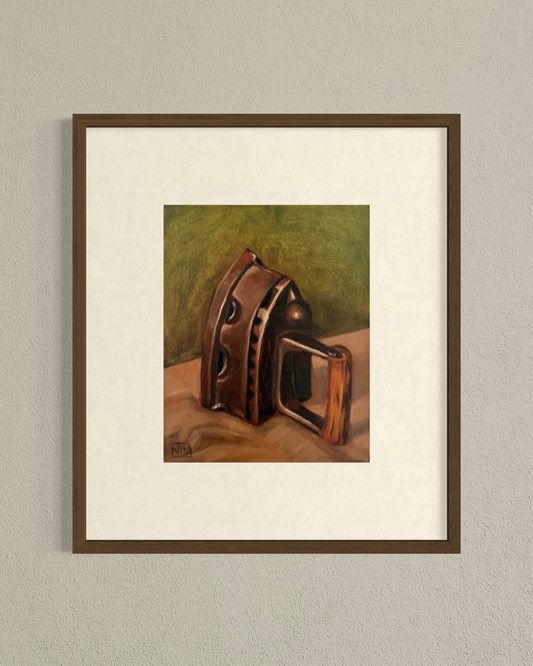 Antique Iron Original Oil Painting Artwork For Sale