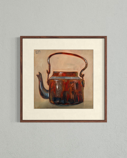 Rusty Kettle Original Oil Painting Artwork For Sale