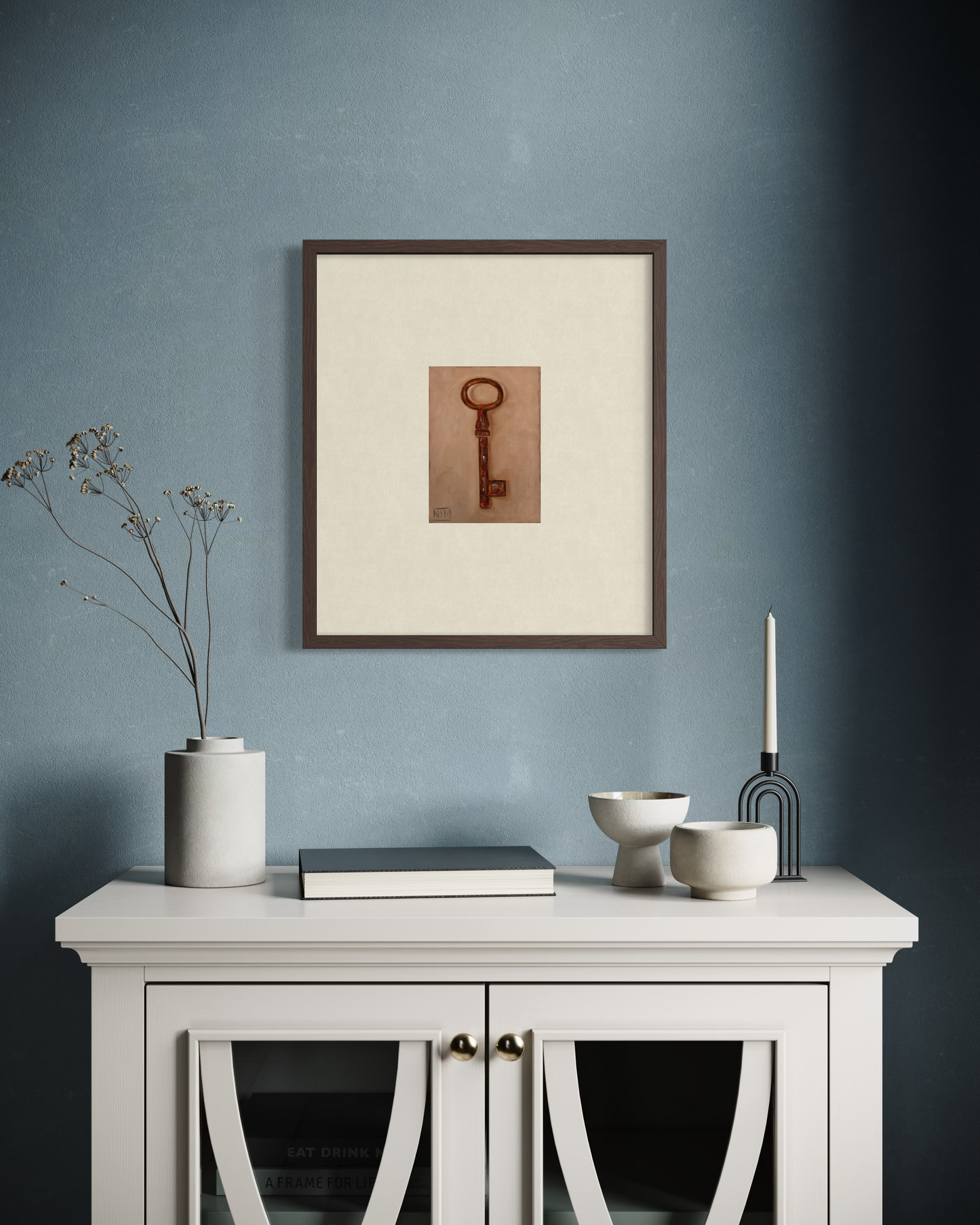 Antique Key 004 Original Oil Painting Artwork For Sale