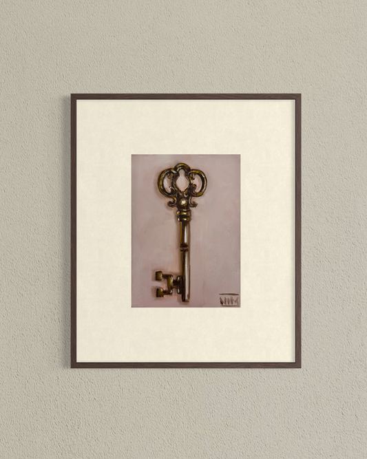 Antique Key 002 Original Oil Painting Artwork For Sale