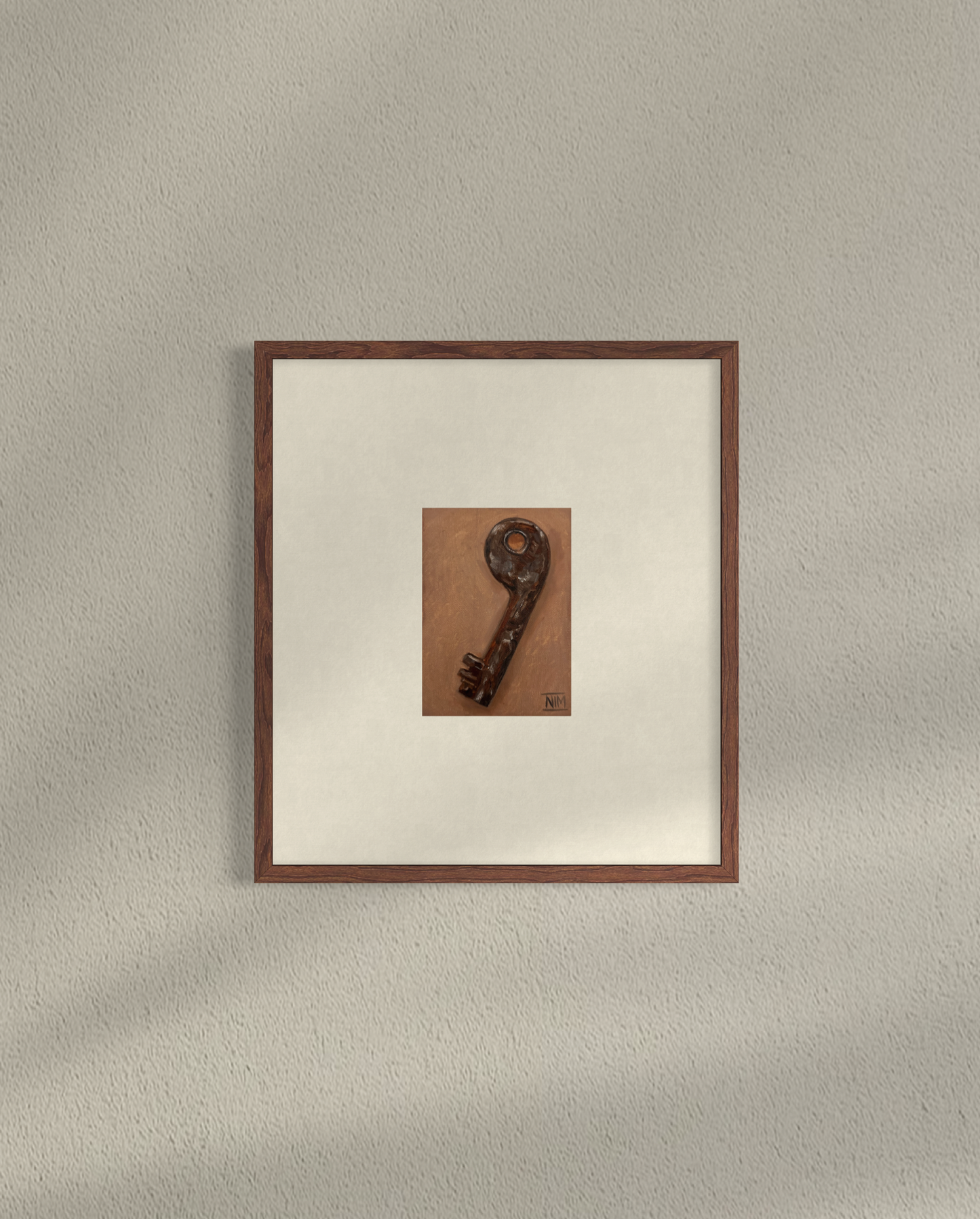 Antique Key 003 Original Oil Painting Artwork For Sale