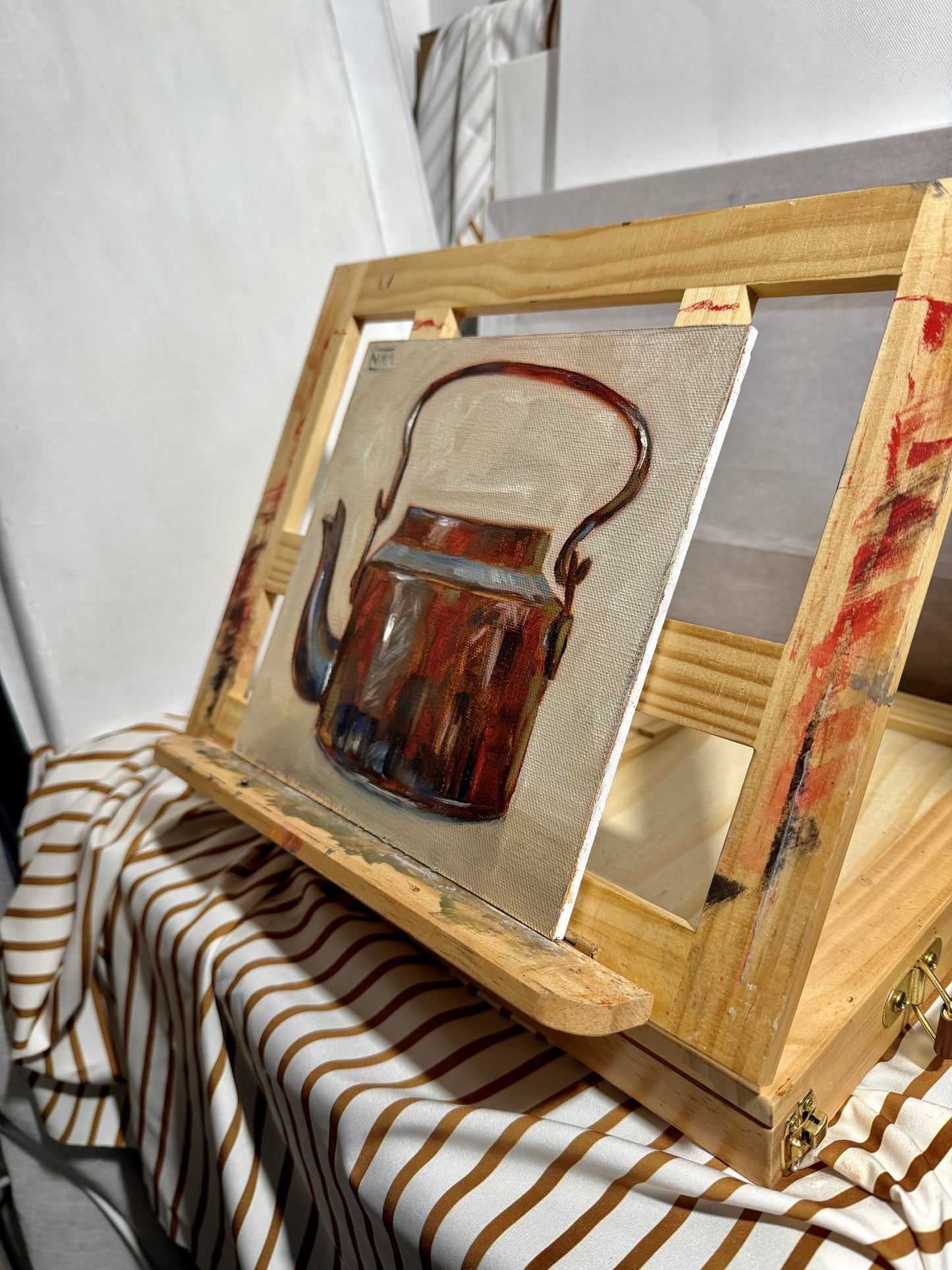 Rusty Kettle Original Oil Painting Artwork For Sale