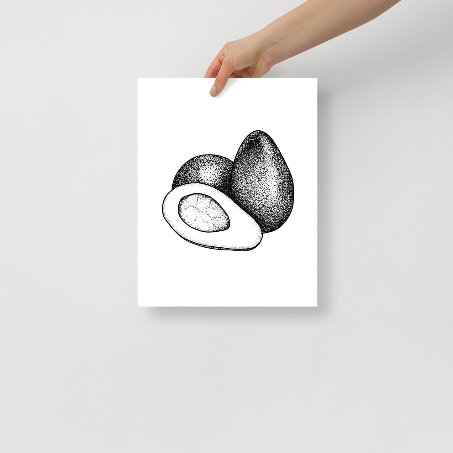 Avocados still Life  Digital Stippling Artwork Art Print For Sale