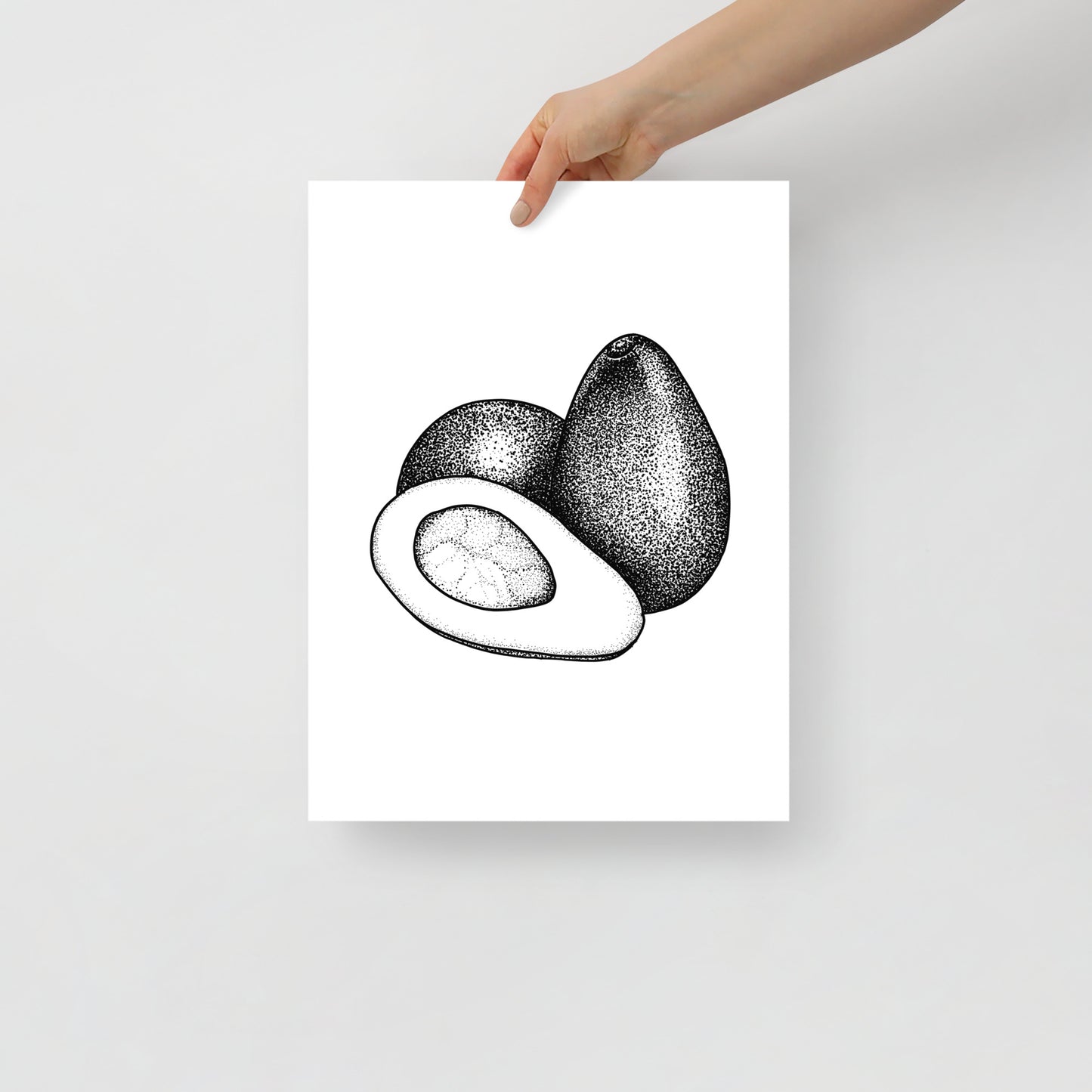 Avocados still Life  Digital Stippling Artwork Art Print For Sale