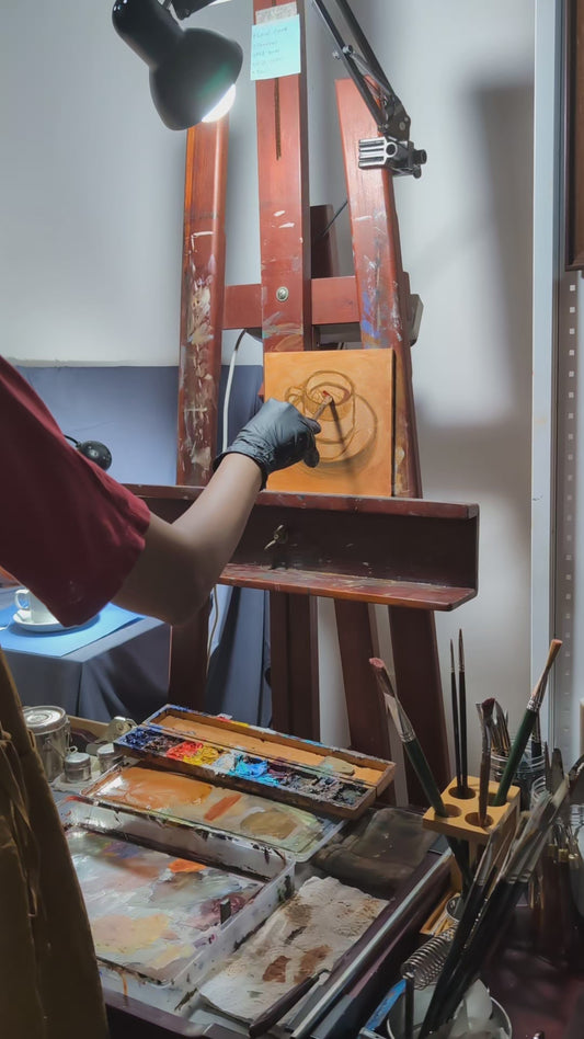 Tea Cup Original Oil Painting Artwork For Sale